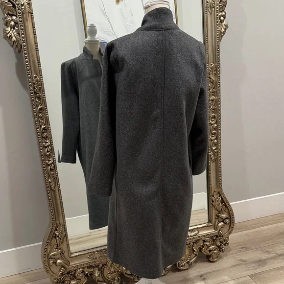 Love Tree Charcoal Open-Front Pea Coat - Picture 3 of 5